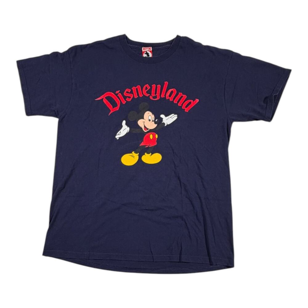 Vintage 90s Disneyland Mickey Mouse T Shirt Mens XL Navy Mickey Inc Graphic Tee